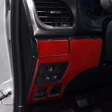 Hood Switch Button Panel Cover Trim For Toyota Hilux 2015-2021 Red Carbon Fiber