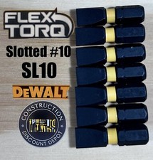 Slotted 10 1in. DEWALT Flextorq 8 Piece Bit Set IMPACT READY Slotted SL10 1/4"