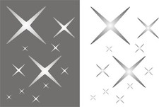 Schablone Dekorschablone Malerschablone Wandschablonen Dekorfries  Effektsterne