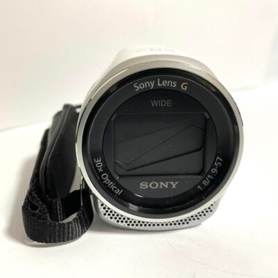 SONY HDR-CX670 HD Digital Video Camera White Wi-Fi 25.1MP Handycam