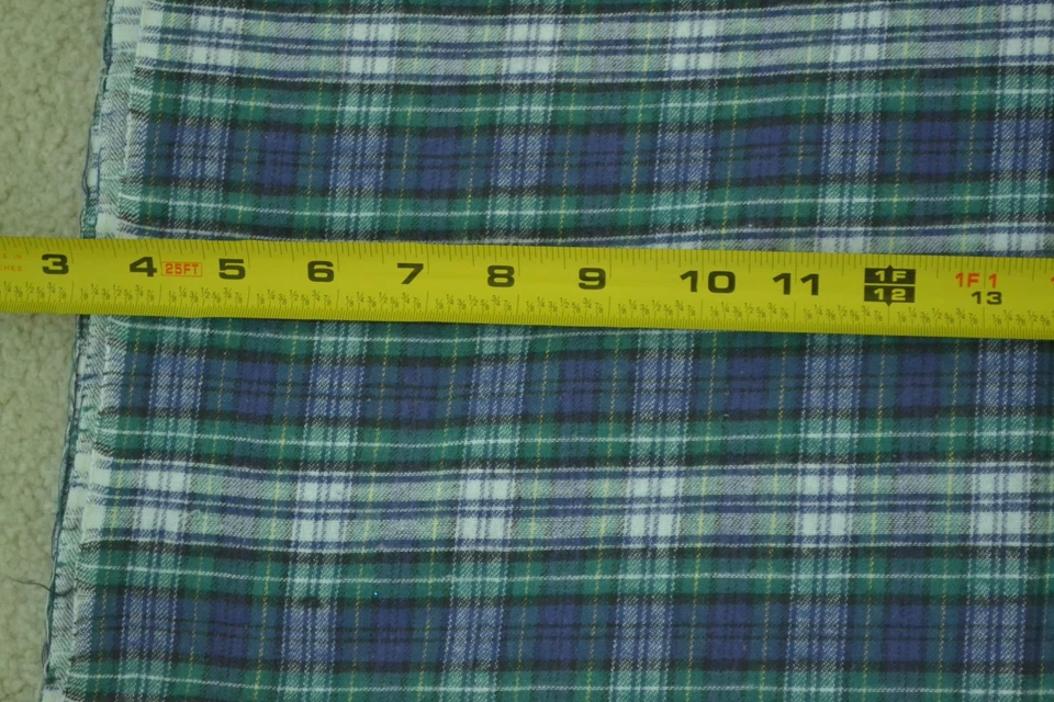 32" Long x 44" Wide, Lighter-Weight Purple & Green Plaid Flannel, M5502 - Image 2 of 4