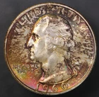 1960 D Washington Quarter BU Rainbow Toned -LOT AA 3993