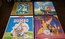 Lot Of 4 Disney Laserdiscs Peter Pan 45th The Lion King Beauty Beast Dumbo W15