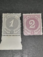 Old Stamps, Curacao, 1889, 1+2C, Numeral Stamps, Unused 