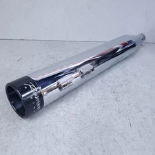 Rinehart Racing Touring Single Slip On Muffler Chrome 4 Inch Twin Cam