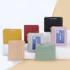 Credit Card Holder for Women Slim Minimalist Front Pocket Wallet with ID Window