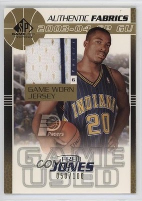 2003-04 SP Game Used Edition Authentic Fabrics Gold 50/100 Fred Jones #FJ-J 08r6