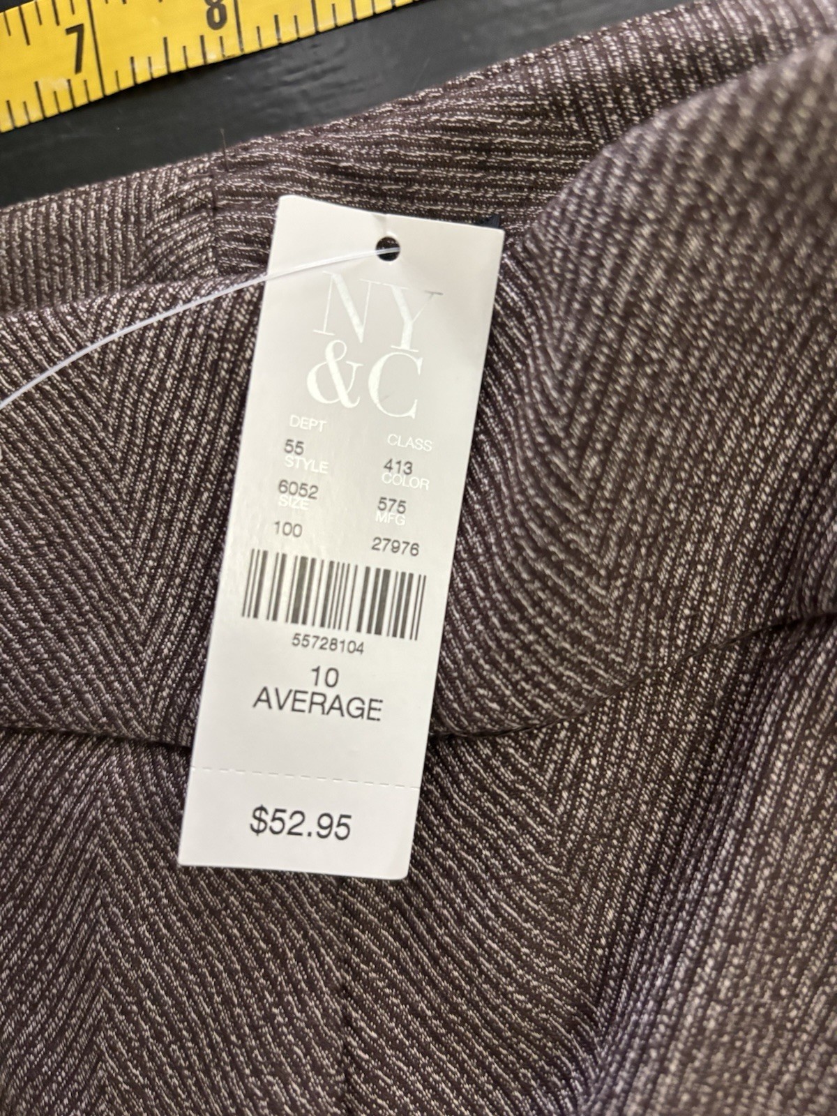 NWT Brand New Ny&co Size 10 Women Two Piece Suit Bootcut Brown Jacket Pants