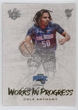 2020-21 Panini Court Kings Works in Progress Cole Anthony #13 1k85