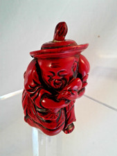 Snuff Bottle,Rotlack,Fischer Skulptur,China,Schnupftabak,Miniaturkorken St&ouml;psel
