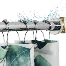 Heavy Duty Shower Rod, Adjustable Shower Curtain Rod, Expandable 47-84 Inch, ...