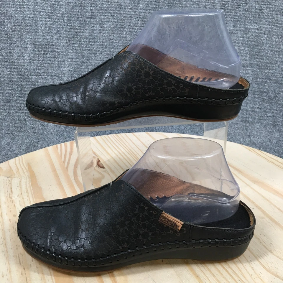 Туфли женские Pikolinos 39 Puerto Vallarta Mule черные с цветочным принтом плоские 655-0808 - Изображение 2 из 4