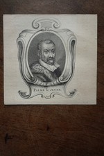 PALMA THE YOUNG (15481628-) PORTRAIT ENGRAVING FROM 1745, born in VENICE, PAINTER