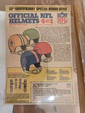 Rare Vintage NFL Gumball Mini Gumball Helmet Order form / Ad