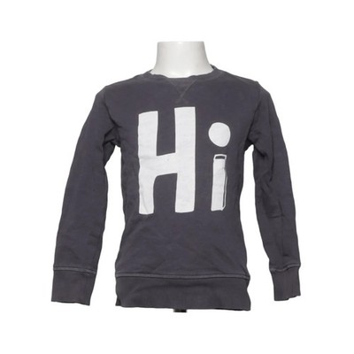 Lindex Kids, Sweatshirt, Größe: 110, Grau/Weiß, Print, Unisex (Kinder) #7FQ