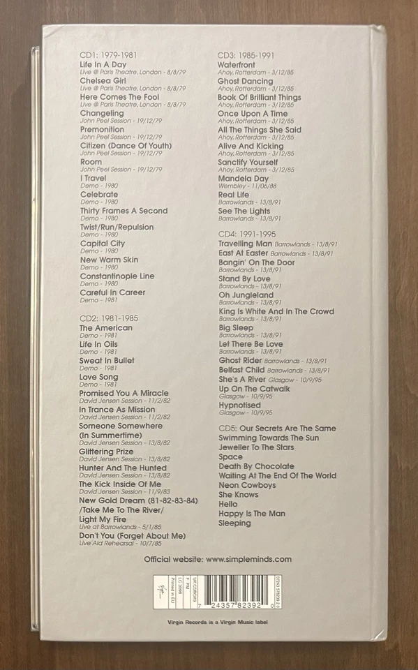 Simple Minds ‎– Silver Box (2004) Virgin 5 CD box rare Like New - Image 2 of 4