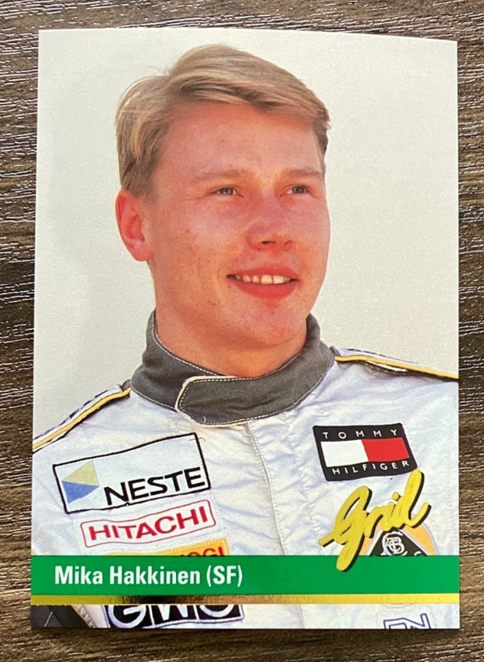Rookie Mika Hakkinen #45 Lotus - 1992 Grid Formula 1 F1 Vintage Portrait Card NM