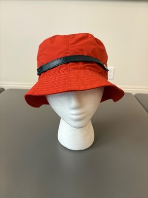 DesignerBucket Hat S/M Water Resistant Orange 21.5'' Head Circumference Made n UK