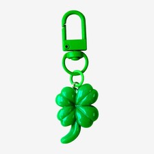 Four Leaf Clover Keychain Lucky Charm Bag Accessory Korea Gift