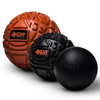 4KOR Massage Balls for Trigger Point Therapy - Myofascial Red/ Black/ Black 