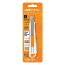 Fiskars Snap-Off Utility Knife: 9mm (White)