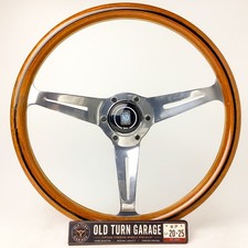 Nardi Classic Steering Wheel 365mm Wood Polished 3-spoke Cracked Restoration