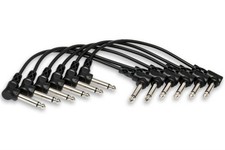 Hosa CFS-606 Guitar Patch Cables, Molded Right-angle to Same, 6" - 6pc