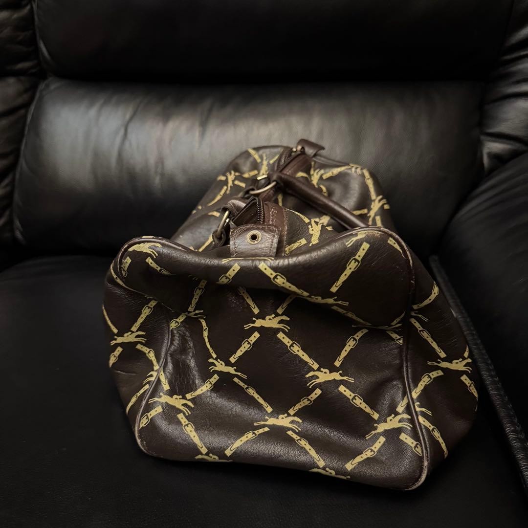 LONGCHAMP All Over Pattern  Leather Mini Boston B… - image 3