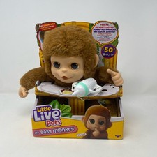 Little Live Pets My Baby Monkey  Mango  Interactive Plush, Brown, 10"