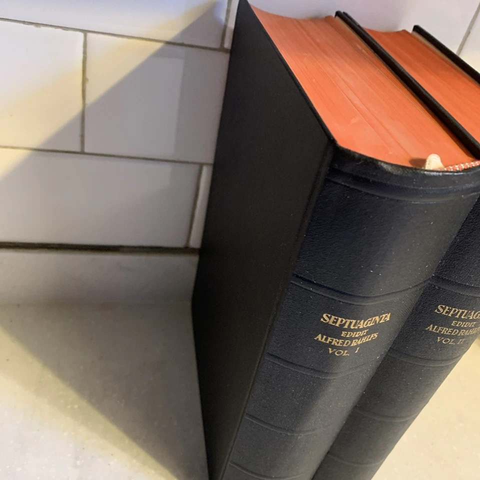 SEPTUAGINTA Edidit Alfred Rahlfs 2 Vol's American Bible Society, NY GREEK 1950s Foto 3 de 4
