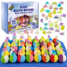 Bath Bombs for Kids with Toys Inside - 40 Pack Surprise Organic Natural Bath ...
