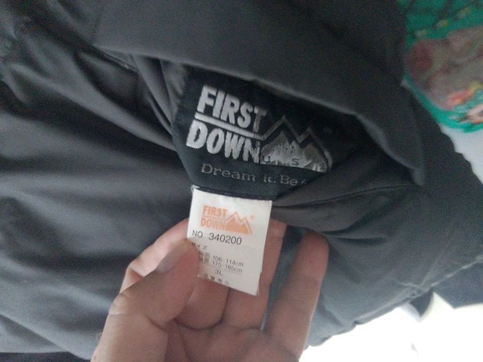 Vintage 90s First Down USA Down Jacket Reversible Black / Grey Size 3L - XXL usa - Image 3 of 4