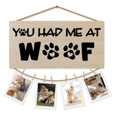 Dog Picture Frame Photo Holder for Wall, Dog Mom Dad Lovers Owner Gifts for W...