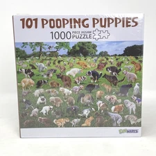 101 POOPING PUPPIES 1000 Pc Jigsaw Puzzle Dogs SEALED