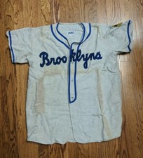 Vintage 50s Wool Brooklyn New York Baseball Jersey