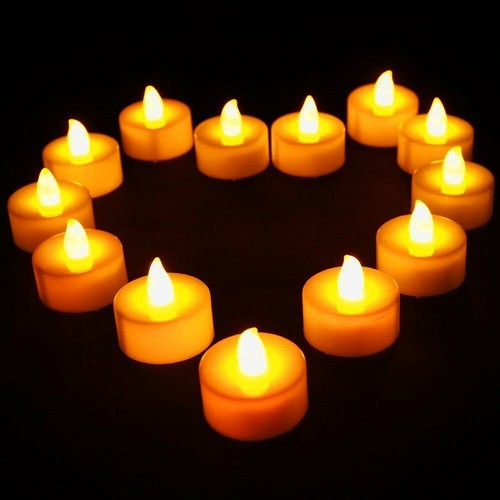 1-48X LED Gefälschte Kerzen Flackern FFlammenloses Teelicht für Decor Home Party - Bild 10 von 18