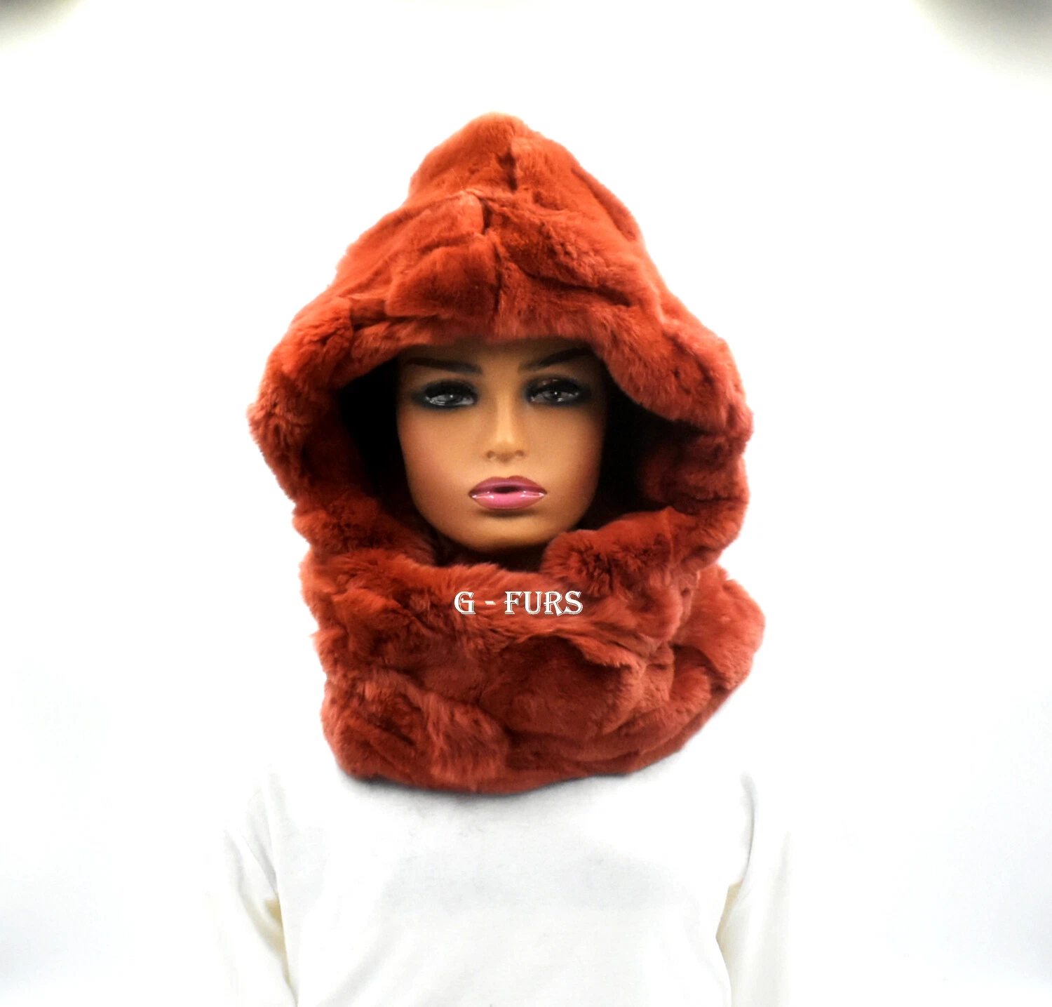 Luxurious Scarf with Hood - Super Warm and Super Soft in Cinnamon