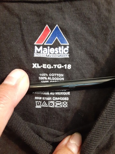 Majestic White Sox Black Men's Short Sleeve Logo Crew   Tshirt Size XL -TG 18  - Picture 3 of 4