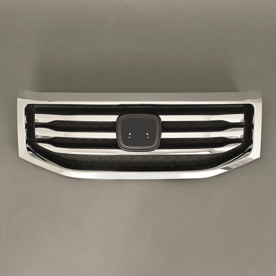 Parachoques delantero cromado 13 para Honda Pilot 2012-2015 rejilla superior malla estilo parrilla Foto 3 de 4