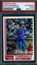 Keith Hernandez PSA DNA Coa Signed 1982 Topps Autograph
