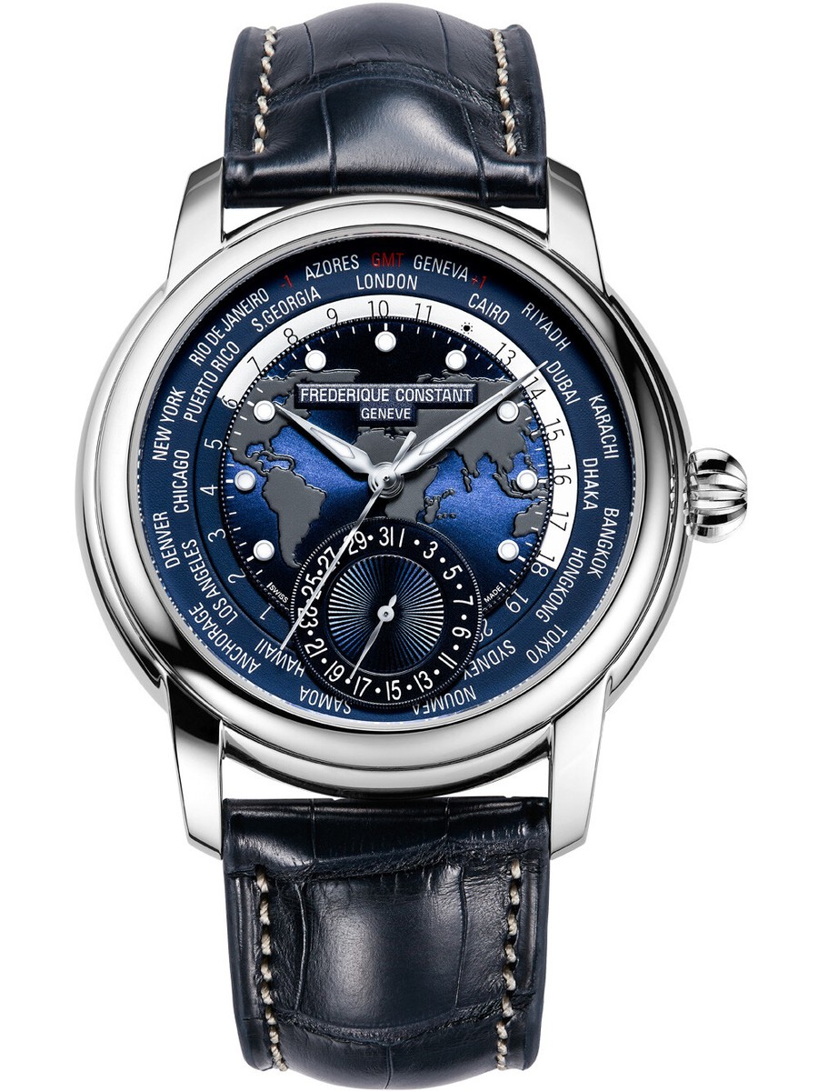 Frederique Constant FC-718NWM4H6 Classico Worldtimer Automatico Orologio  Uomo