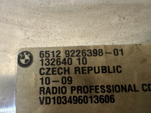 BMW 2006-2012 E90 PROFESSIONAL RADIO CD AUDIO PLAYER OEM 9226398 - Picture 3 of 7