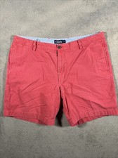 Chaps Khaki Shorts Mens 42” Salmon Chino Flat Front Cotton Casual Golf Preppy