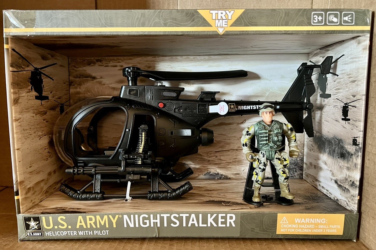 U.S. Army Night Stalker Helicopter with Pilot. Lights/Sound