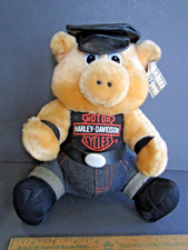 HARLEY DAVIDSON 1993 Biker Hog Pig Plush Stuffed Animal Officially Licensed Toy