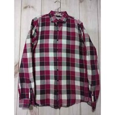 Express Shirt Men's Large Pink Purple Button up Extra Slim fit