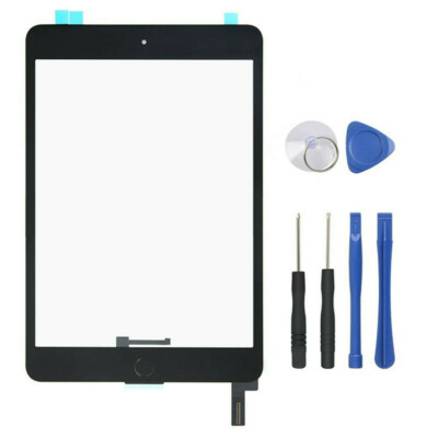 Black Touch Screen Glass Digitizer For iPad Mini 4 A1538 A1550 + Home Button Kit