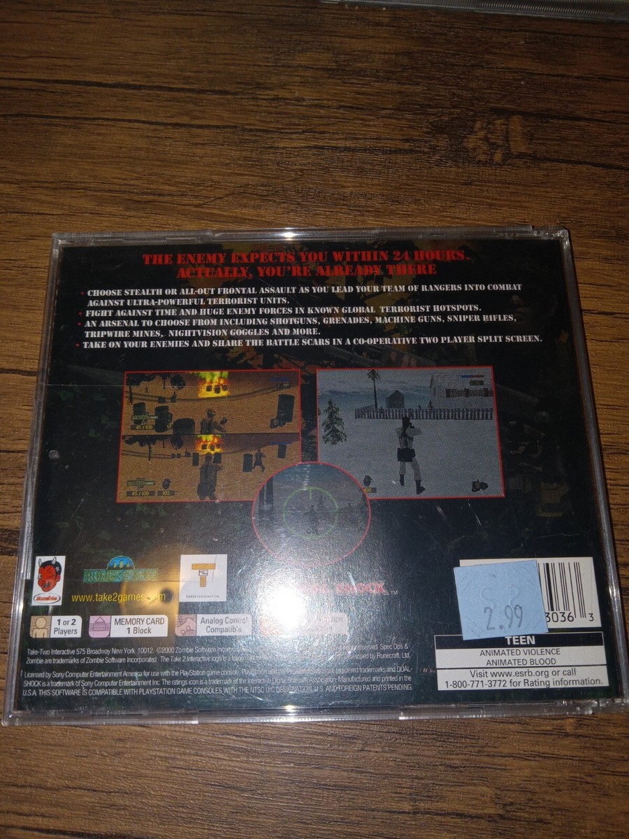Spec Ops Stealth Patrol Game for Playstation 1 PS1 Complete
