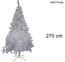 ALBERO DI NATALE COLORAZIONE BIANCO DI 270CM CON 1400 PUNTE COD. 7617