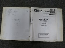 Clark Michigan 475C Tractor Pala Rueda Cargador Piezas Catálogo Manual 487C